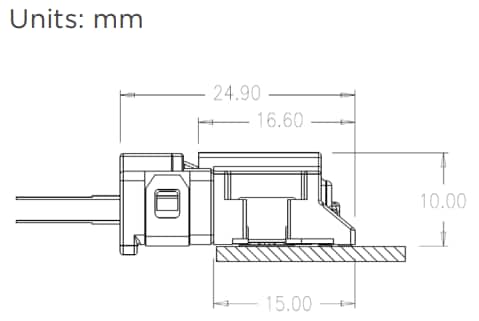 Mechanical Drawing - TE Connectivity AMPFOIL ULTRA Connectors